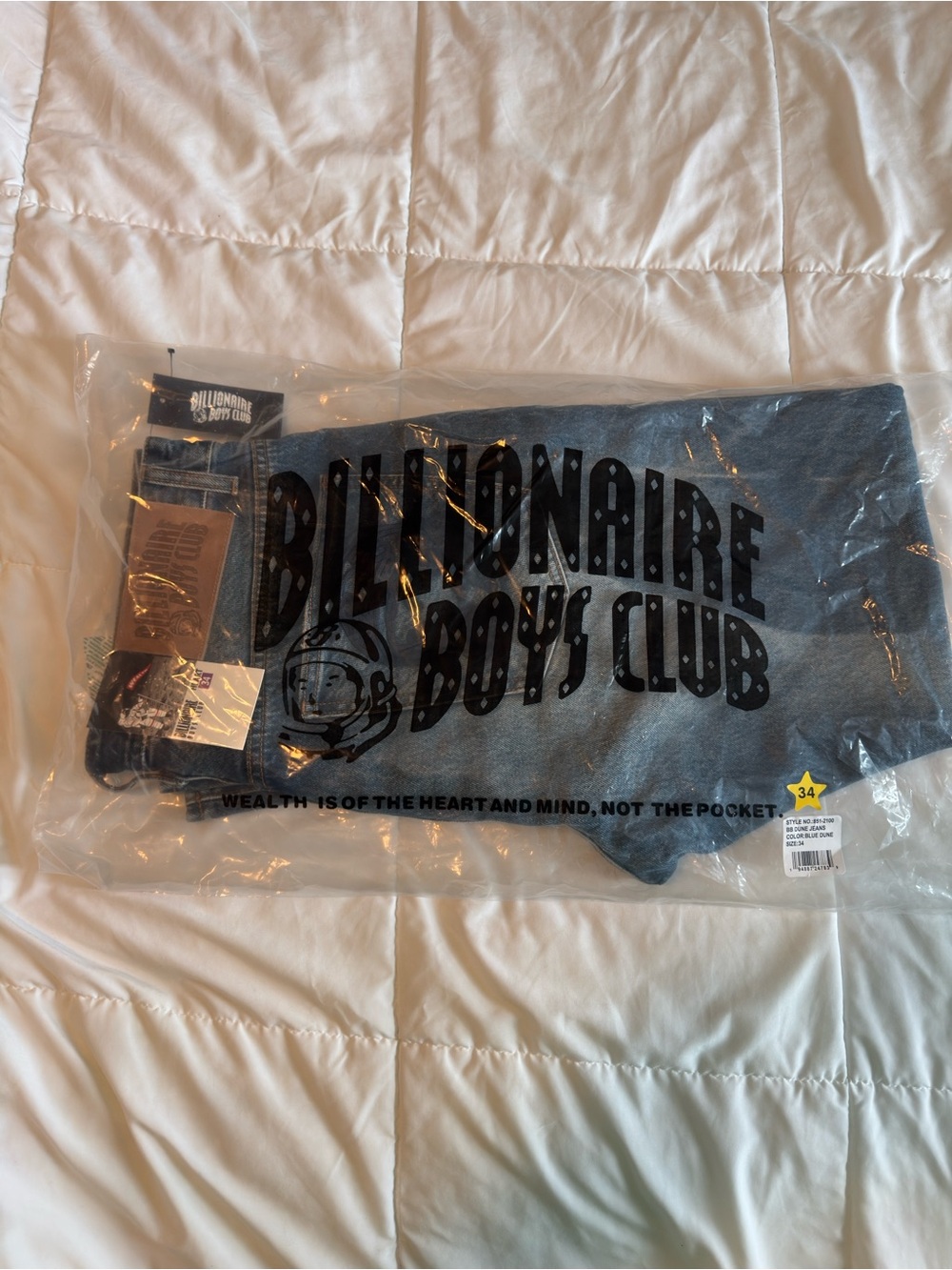 Billionaire Boys Club BB Dune Jeans (Heart Fit) size 34 brand new with tags